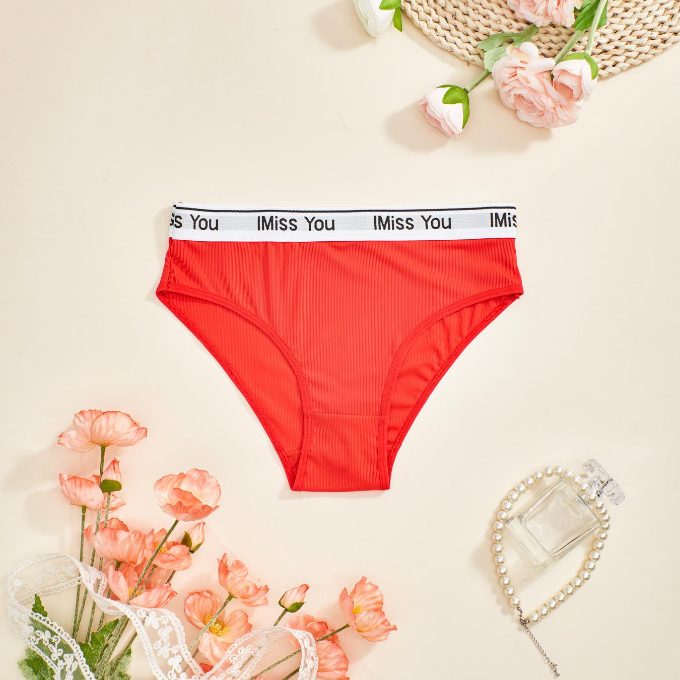 

Плюс размер 4XL женские трусики летние с высокой талией эластичные из чистого хлопка промежность спортивное нижнее белье женские модные буквы женские трусы 4XL красный