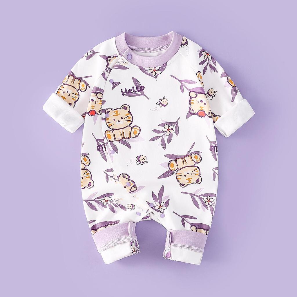 Newborn Unisex Cotton Rompers: Long Sleeve Onesies for Spring & Autumn
