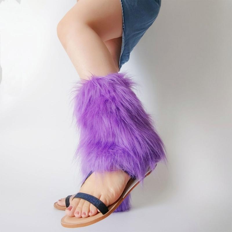 Faux Furs Leg Warmers for Womens Winter Warm Furs Boot Cuffs Covers,Cozy,Christmas,Halloween,Party, Cosplay Costume
