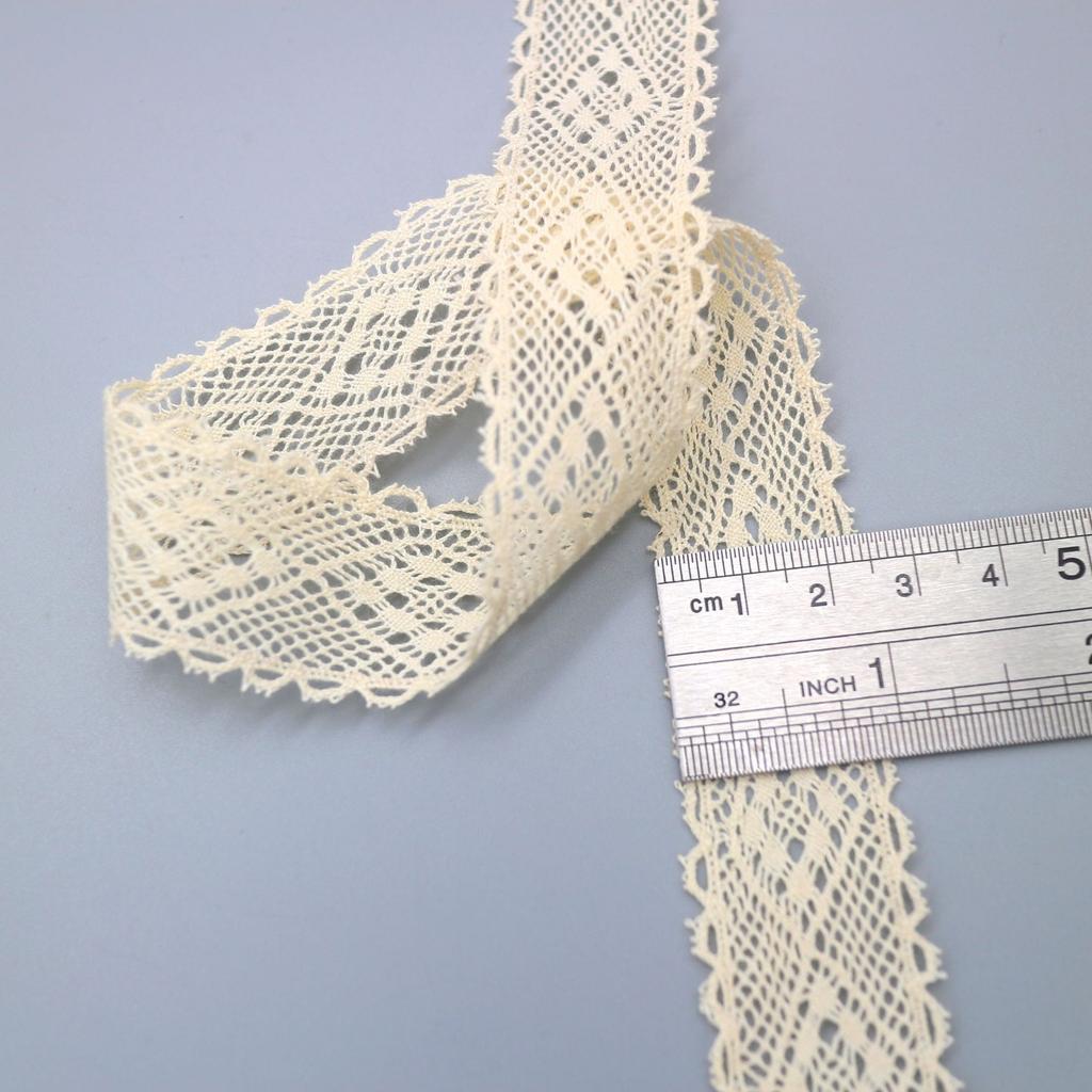 Supply High-Quality Thin Thread Cotton Thread Lace Width 2.5Cm Wide Lace Accessories Curtain Shoe Material Clothing Versatile Trim