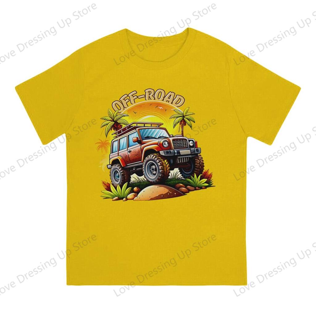 Offroad Adventure With Print Funny Short Sleeved Tshirt Unisex Unisex Trendy Loose Tops