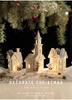 European Retro Solid Wood Luminous Christmas Snow Cabin Ornament