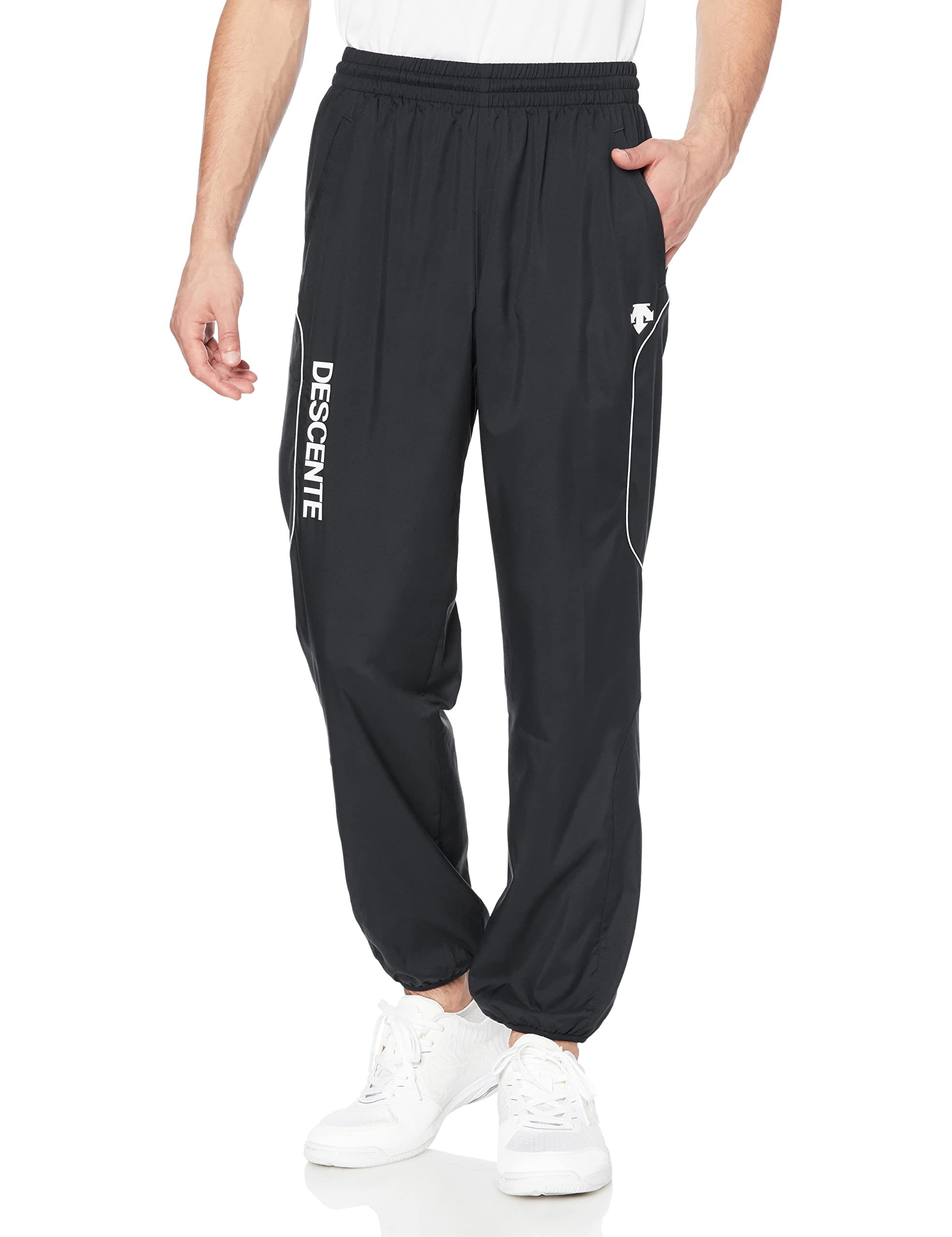 

Long Pants Volleyball Piste Windbreaker Practice Practice Club Activities Team Windproof Hem Zipper Classic Unisex Men Women BWH S [DESCENTE]