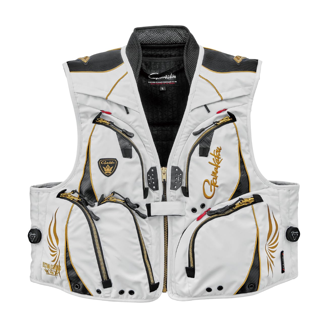 Gamakatsu Ultima Shield Pro Half Mesh Vest White 5L GM2329 белый