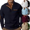 American Style Stand Collar Pullover Sweatshirt Men Casual Outdoor Knit Top 2025