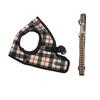 THAIN Harness and Leash Set for Small Dogs Checkered Perfect for Vest Stylish Mesh Pet Supplies (3-5kg), Pattern, Walking, Harness, Anti-Slip,