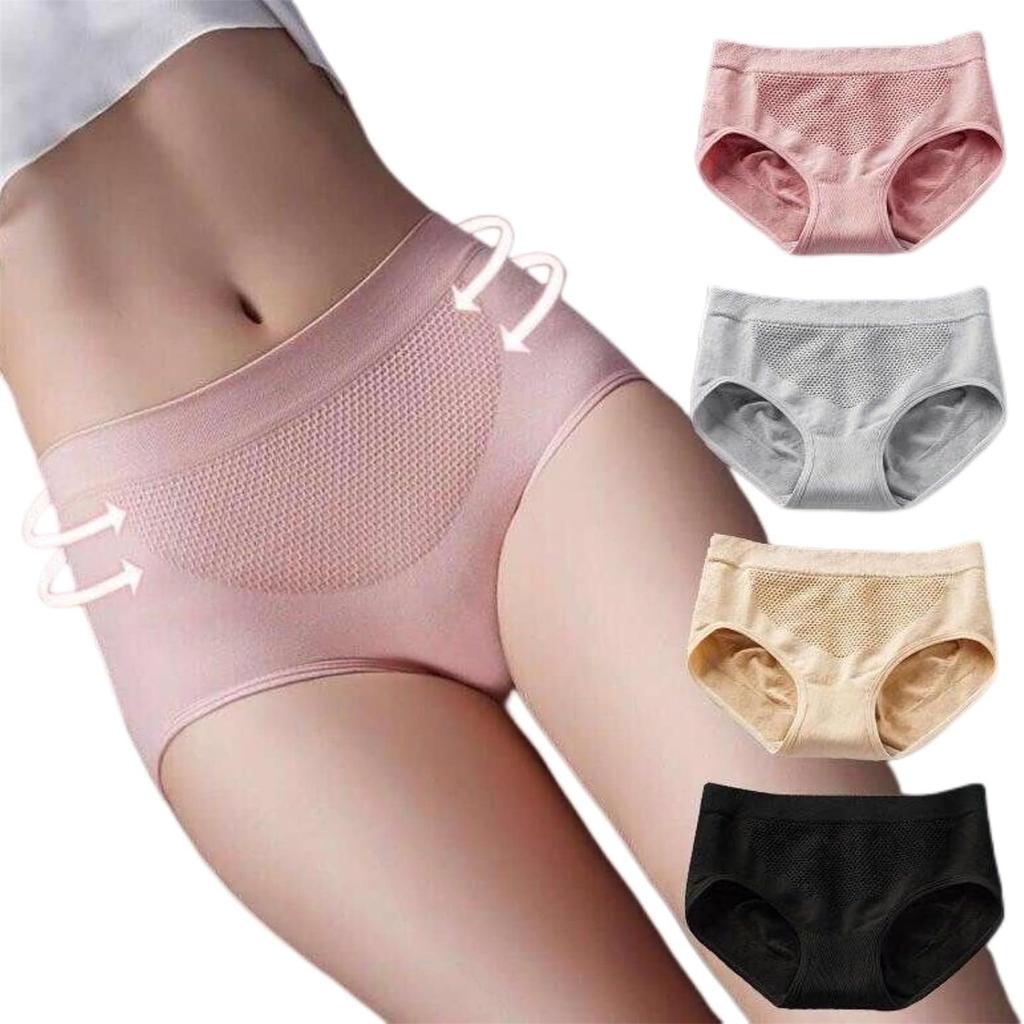 Women's Breathable Cotton Butt Lifter Panties Honeycomb Weave Seamless Soft Underwear