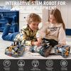 5 in 1 STEM Building Set with LED Light, APP & Remote Controlled Cars Building Toys Kit, RC Robot Tank Sleigh Tracked Racer 554 PCS, Toy Gifts for