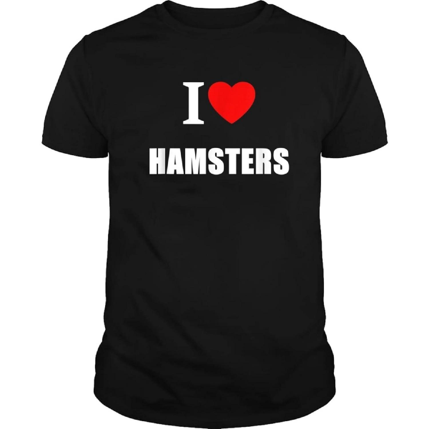I Love Hamsters T-Shirt Black S