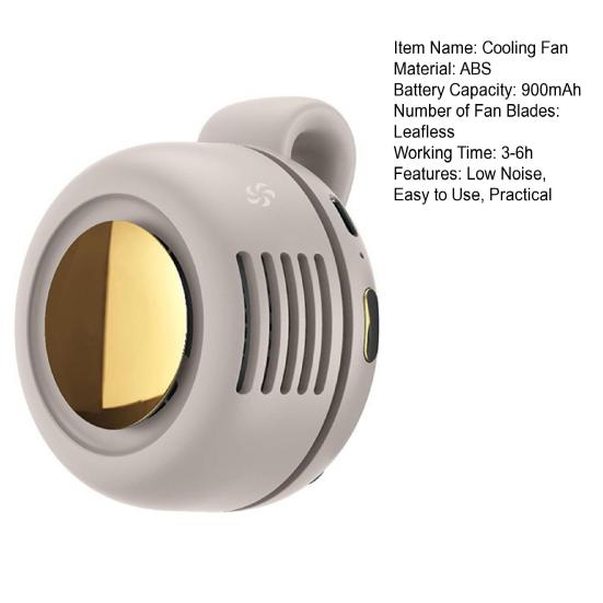 Personal Cooling Fan Strong Airflow 3 Speeds Low Noise Rechargeable Clip-on Fan Portable Silent Mini Bladeless Fan
