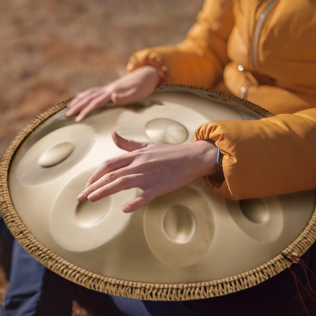 Handpan Drum 22 In 10 Notes D Minor Hand Drum Instrument with Mallet