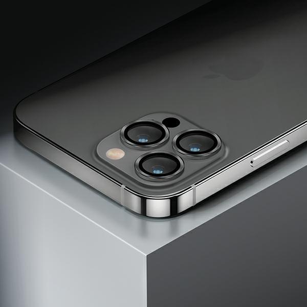 Uniq Optix Aluminium Camera Lensprotector Iphone 14 Pro 6.1 / 14 Pro Max 6.7 Sterling Silver Glass For Camera Lens With Applicator