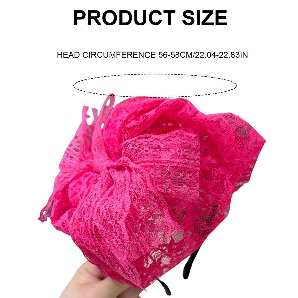 Fashionable Women's Lace Headpiece With Bows Comfortable Headband Stylish Hair Accessory For Wedding Guest Headgear
