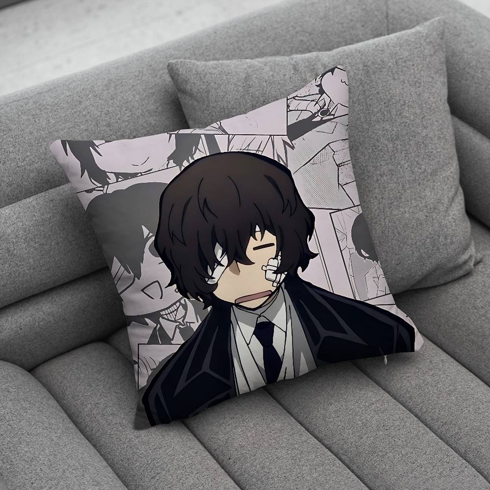 Cartoon Character Dazai OOsamu Pillow Case Pillowcase Home Sofa Cushions Car Cushions Pillowcover Office Pillowshell Pillow