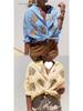 European & American Graphic Print Long Sleeve Women's Button-Up Shirt - Autumn Style