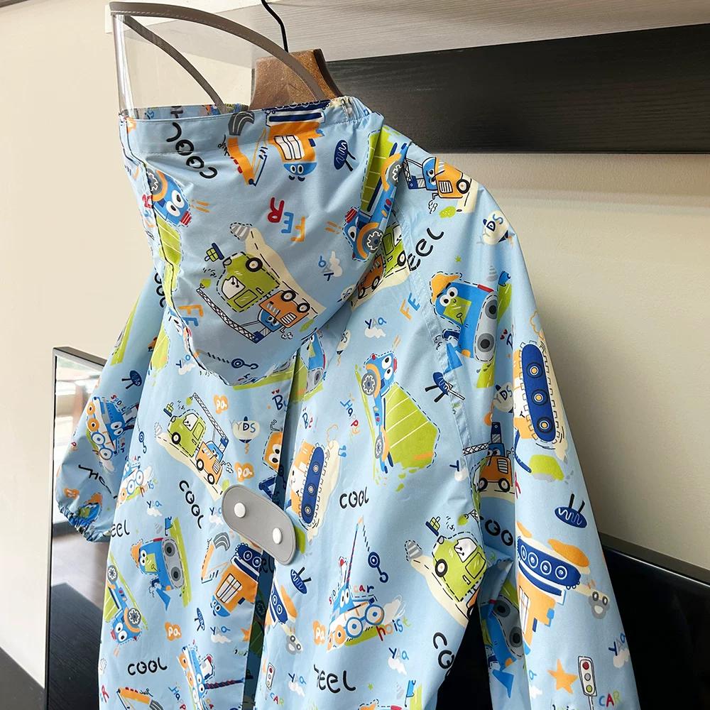 High-Quality 2026 New Cartoon Children's Raincoat, Quick-Drying, Breathable, Waterproof, Suitable for Kindergarten Boys and Girls, with Backpack Space