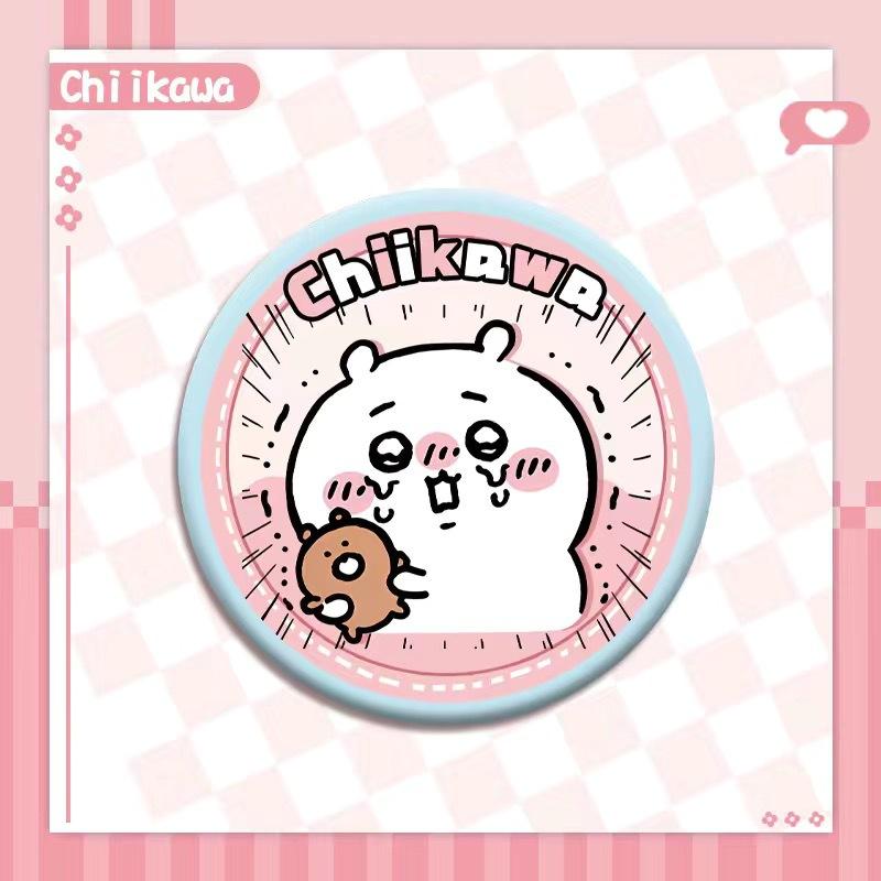 Chiikawa Jii Badge Emoticon Pack Usachi Hachiware Cute Cartoon Series Peripheral HD Tinplate Laser Bars Friend Gift