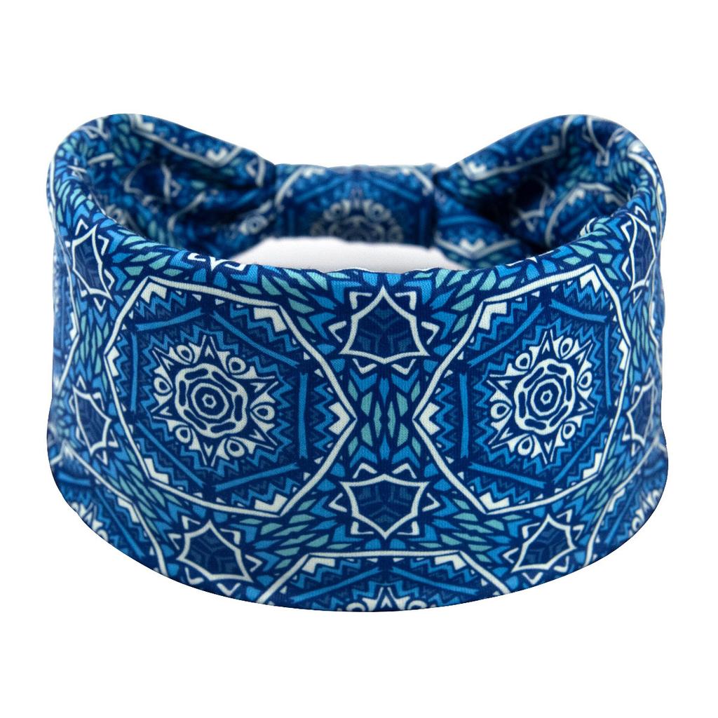 Bohemian Cashew Yoga Übung Stirnband Anti Schweiß und Feuchtigkeit Absorbieren Elastische Baumwolle Stirnband Knoten Stirnband