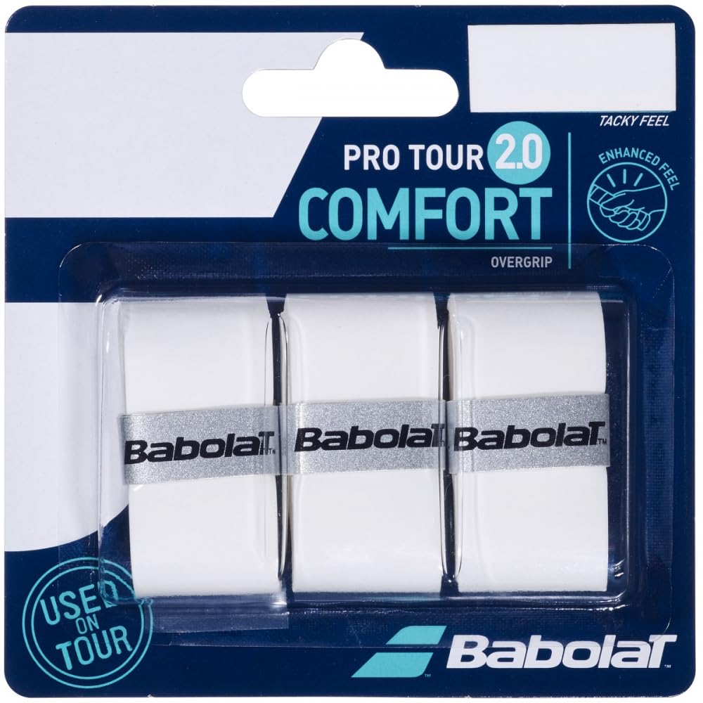 Babolat Pro Tour x 3 Лента для обмотки ручки теннисной ракетки 653053 2.0 (Overgrip) белый
