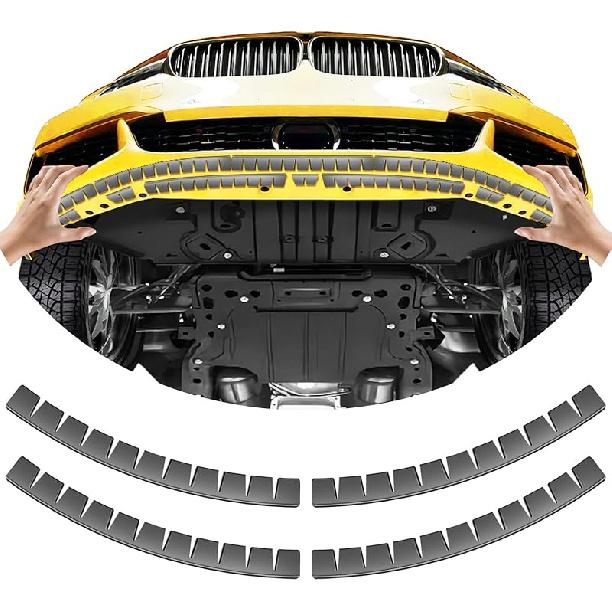 Front Bumper Scrape Guard 8 Pack Car Universal Black Bumper Lips Scrape Guard Car Under Bumper Or Anti-Scratch DIY Protector For Lowered Cars, Sport