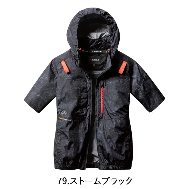 BURTLE Aircraft Short Sleeve Blouson (without Fan) AC2086 AIRCRAFT XL 79 Storm Black