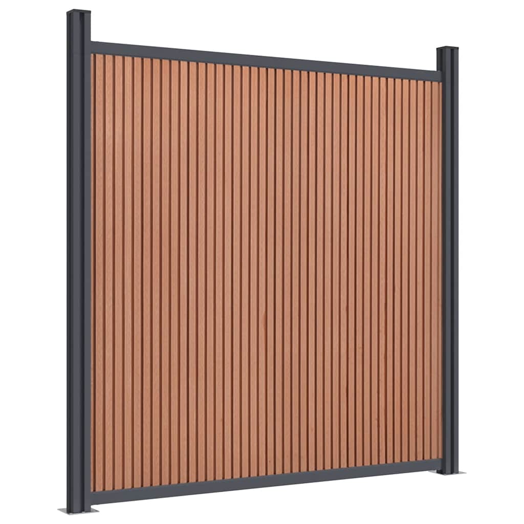 Fence Panel Brown 699 X 186 Cm WPC