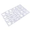 8 Style Journal Drawing Template Stencils Set Scrapbooking DIY Card Flowers