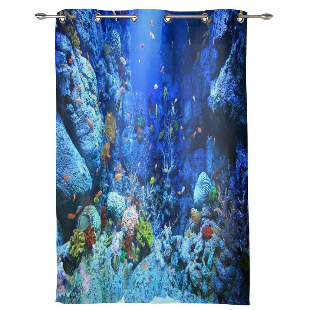 Plants Mushrooms Flowers Moon Modern Window Curtains for Living Room Bedroom Curtain Kitchen Treatment Blinds Drapes