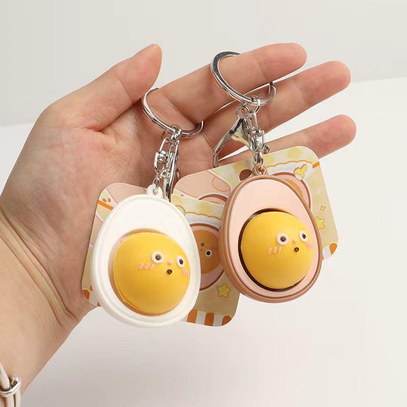 Bread Keycap Stress Relief Clicker Keychain Mechanical Keyboard Button Decompress Fingertip Keyring