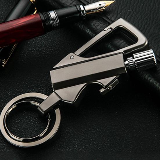 Multifunctional Portable Permanent Metal Keychain Lighter with Bottle Opener