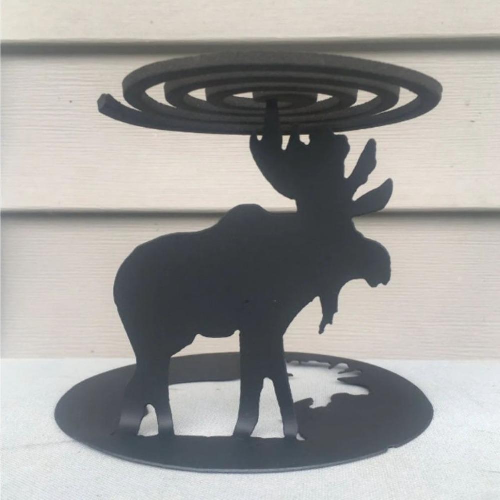 

Steel Coil Animal Patio Incense Burner Frog Bear Moose Outdoor Bug Repellent Decor Durable UV Resistant TY7239