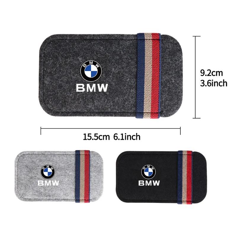 Für BMW Auto Sonnenblende Brillenetui Filzleder Verschleißfest Sonnenbrillenhalter Aufbewahrungsbox Universal Brillen Organizer Tasche