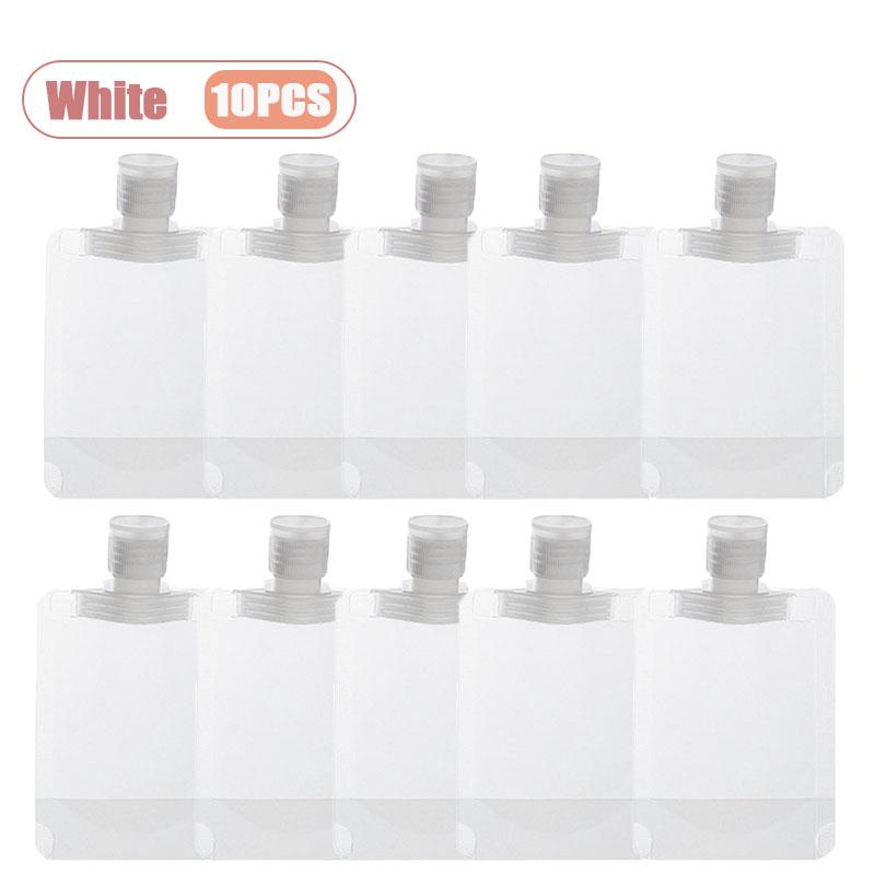 

10-80PCS Travel Refillable Pouch Disposable Portable Bottle Bag for Shampoo Lotion Body Wash Facial Cleanser Cosmetics 100ML