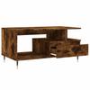 Coffee Table Smoked Oak 90x49x45 cm Wood Based Material