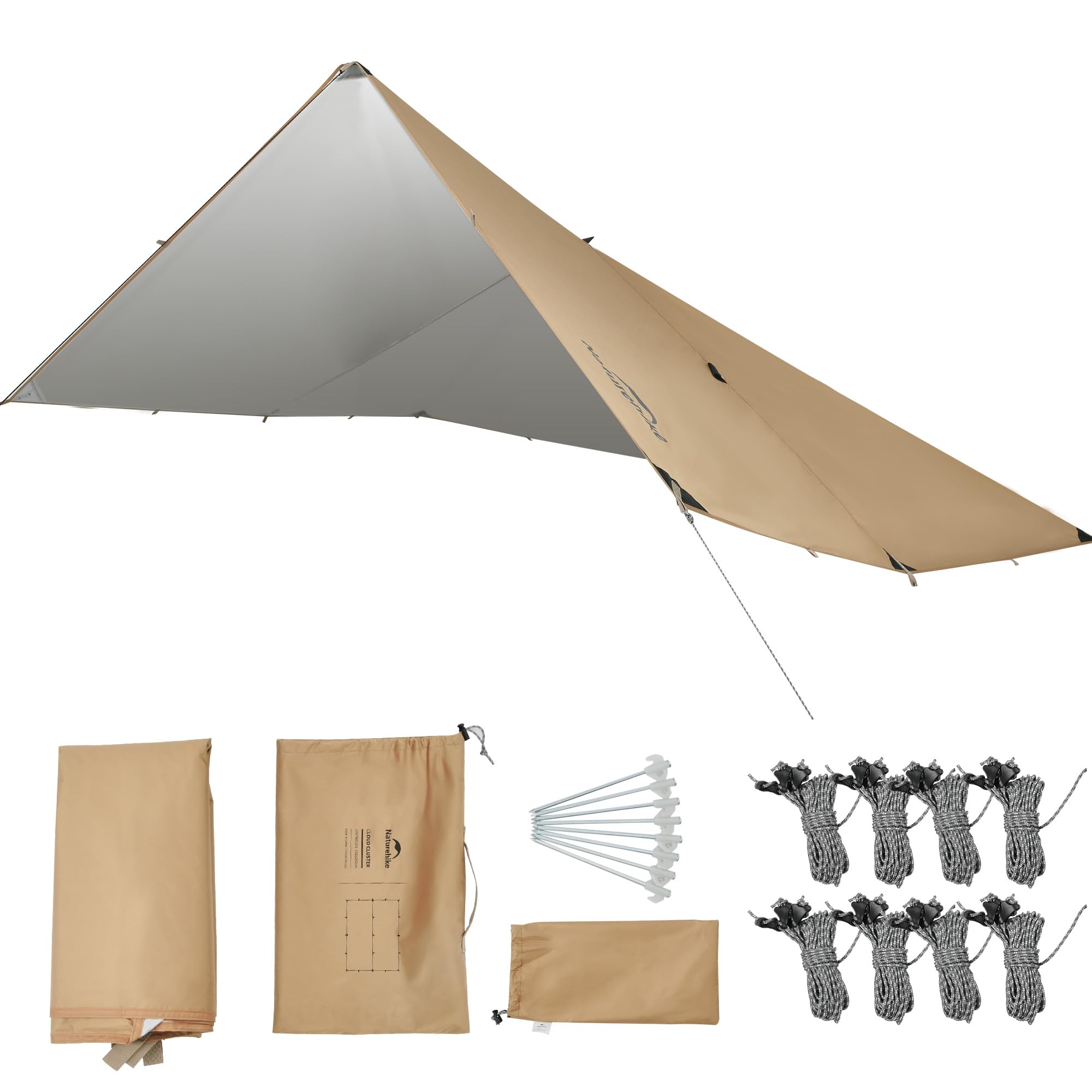 

Official Naturehike Shop: Rectangular Tarp, Awning, Sunshade, Multi-functional Sunshade, Waterproof, Lightweight, Portable for Outdoor Camping