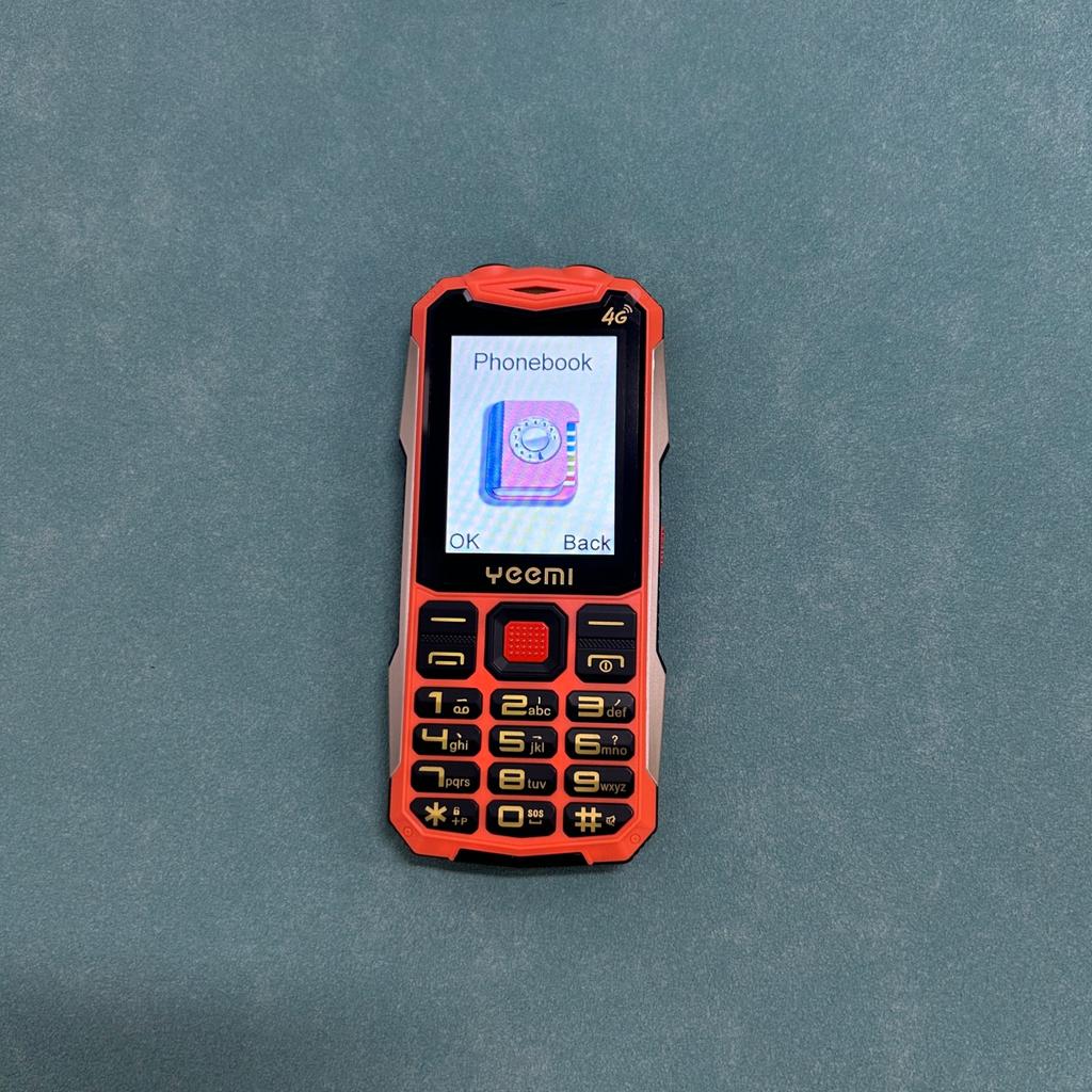 Yeemi K1+ - Teléfono móvil 4G robusto con doble tarjeta SIM, linterna, teclado grande, altavoz grande, botones de función All-netcom, para personas mayores