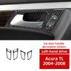 For Acura TL 2004-2008 LHD Interior Door Handle Trim Sticker Black Carbon Fiber Cover Interior Accessories Upgrade Decor Styling