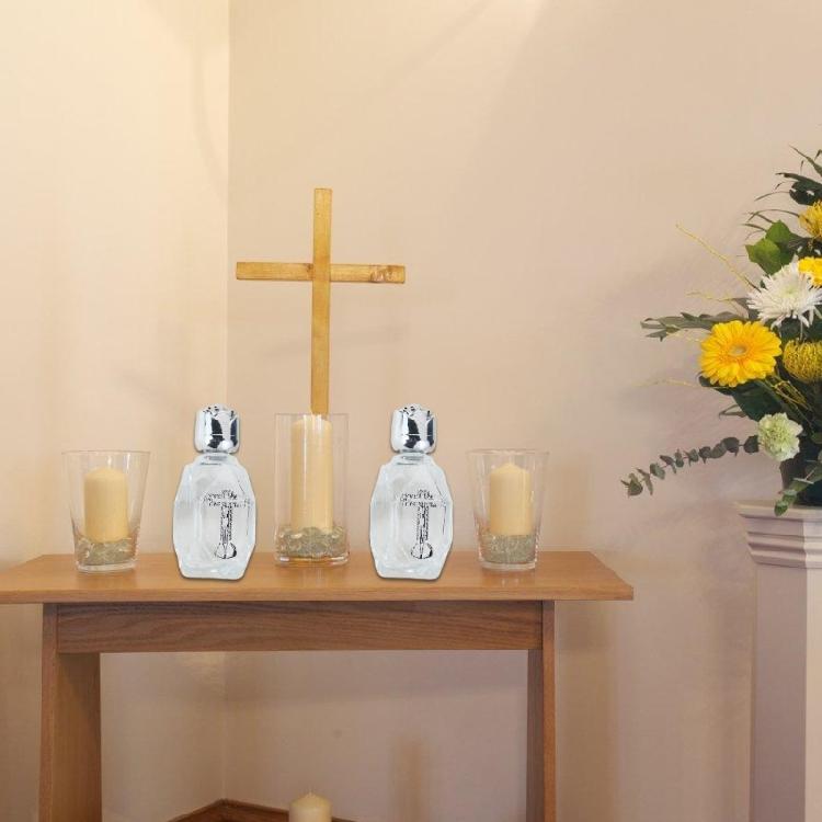 6 st heligtvattenskärl Glasflaskor med korkar Återanvändbara Dopaccessoarer för Kyrklig Händelse Eteroljedispensrar