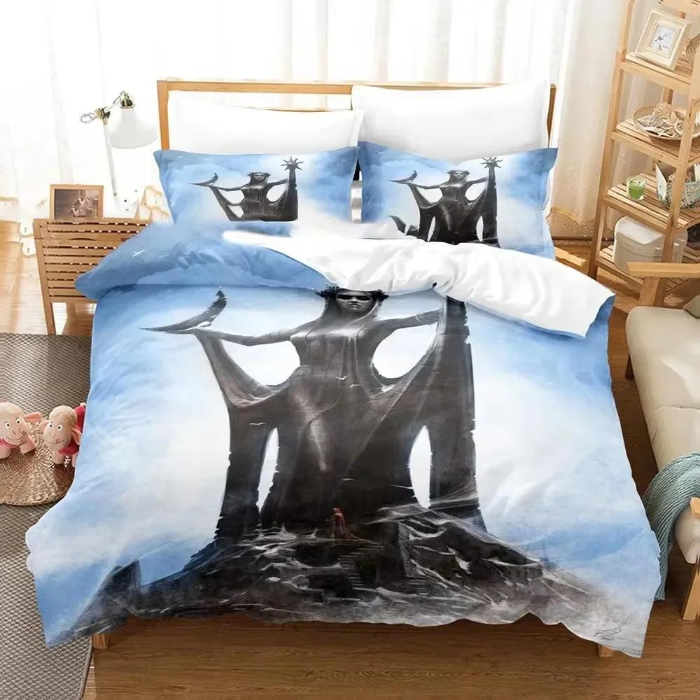 Ensemble de literie 3D Skyrim Housse de couette Taies d'oreiller Simple Jumeau Complet Queen King Size Décoration de maison Couette Cadeau pour Garçons