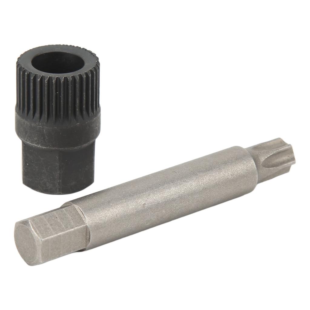 Alternator Pulley Wrench Kit 33 Teeth Spline Socket Drill Bit Puller Remover Tool Replacement for