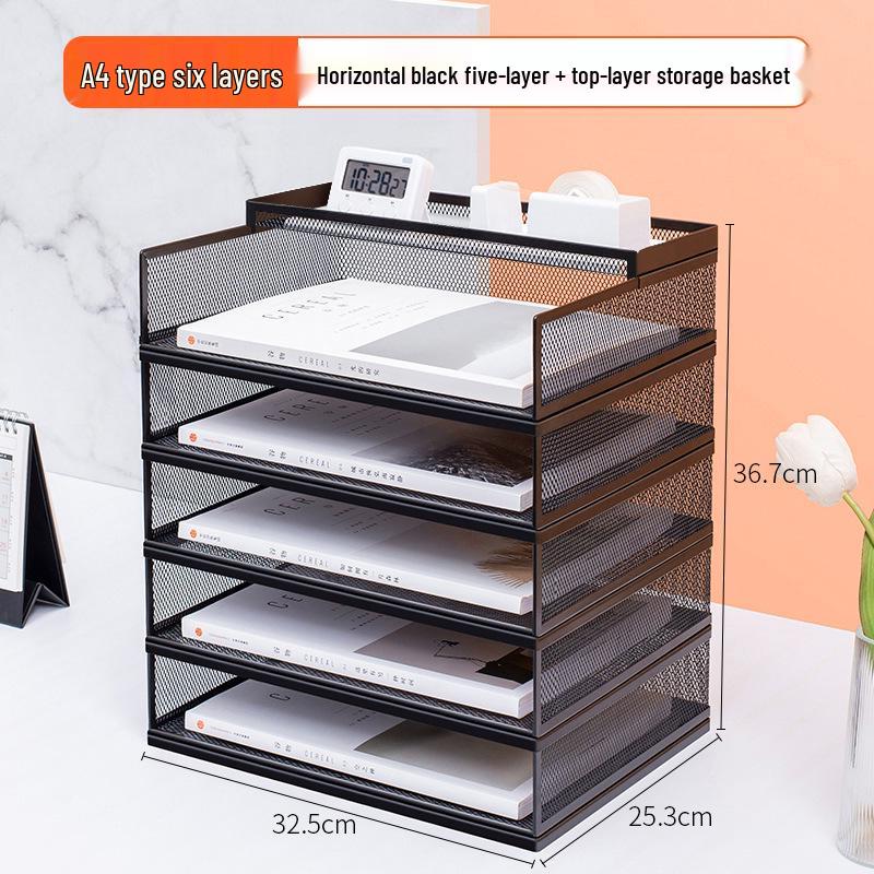 A3A4 Metal File Holder & Multi-layer Office Storage Rack