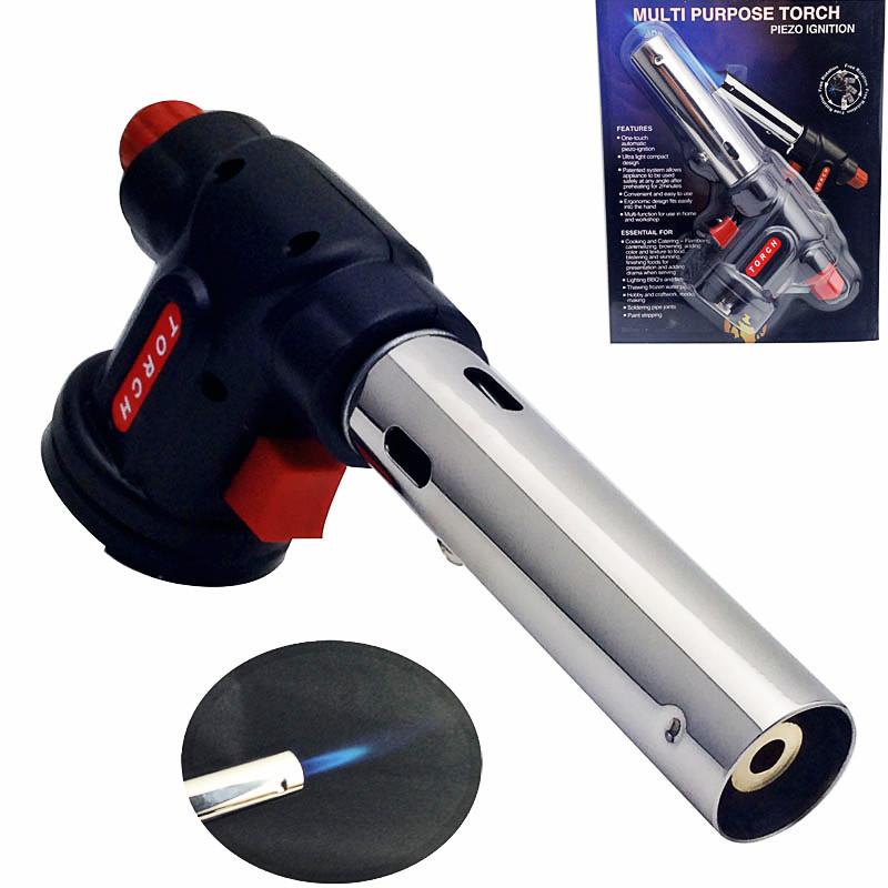 Butane Torch Gas Burner Adjustable Flame for Easy Welding Soldering Baking Camping Outdoor Cooking