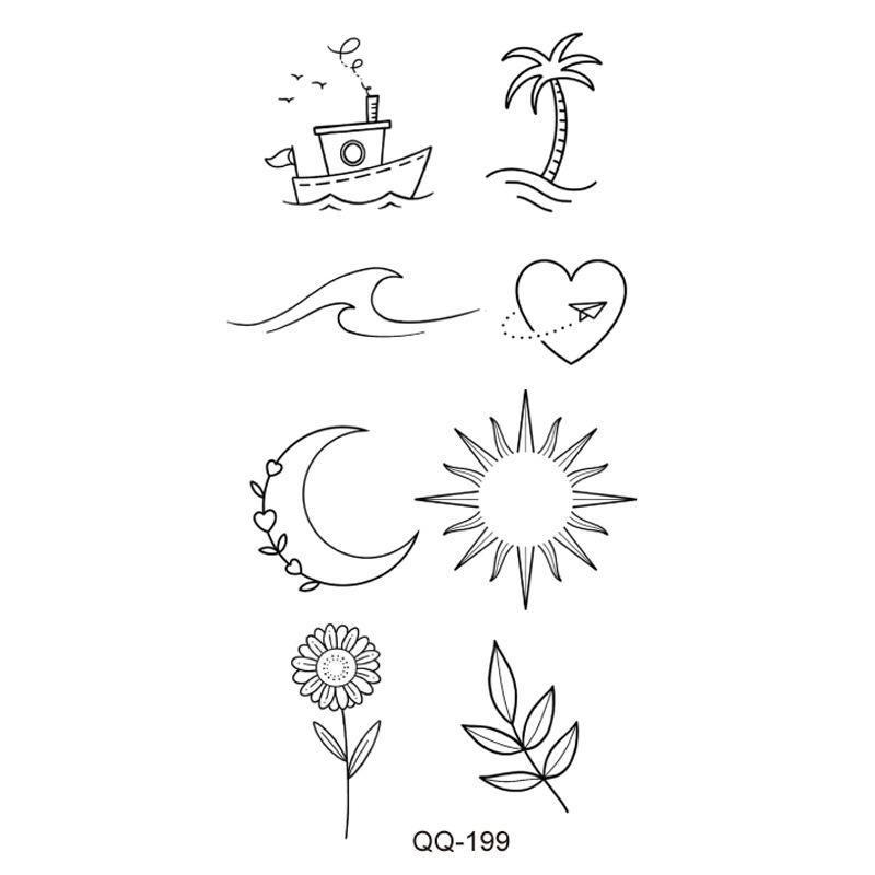 New Style Waterproof Temporary Tattoos: Floral, Butterflies & Lion Designs - Mix & Match Set