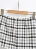 Retro Plaid Low-Waist A-Line Mini Skirt with Bowknot - Women's Autumn/Winter Hip-Hugging Skirt