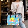 Cute Chick Print Tote Bag Casual Large Capacity Shopping Handbag for Daily Use
