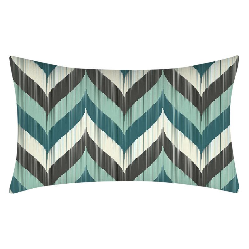 Nordic Teal Home Decor 30*50 Embrace Pillowcase Geometric Leaf Pillowcase Modern Sofa Living Room Car Chair Cushion Cover