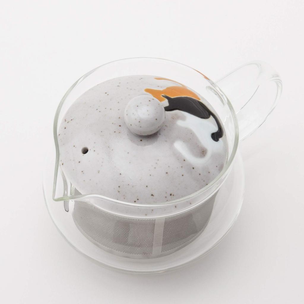 Ceainic de sticlă cu design de pisică Oțel inoxidabil cu ceai 375ml 73608 Hasami-yaki (Super Filtru), Capacitate,