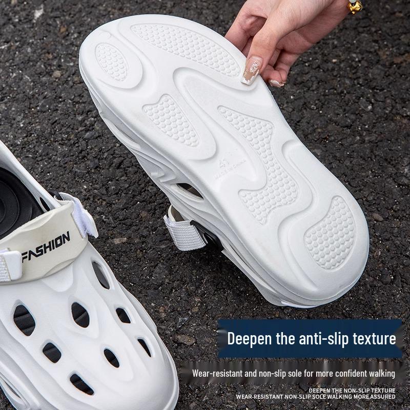Men's Thick-Soled Non-Slip Clogs for Driving, Fishing, and Outdoor Beach Wear