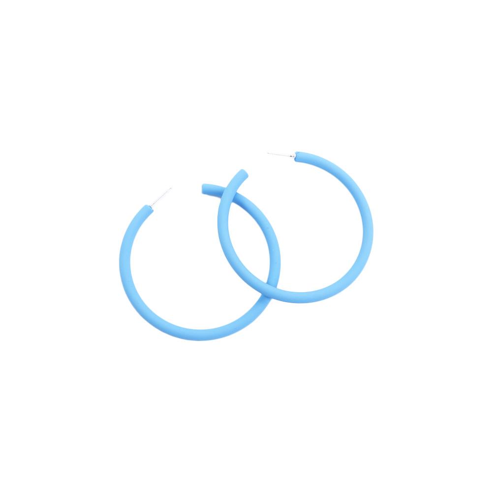 Simple Geometric Personality Candy Color C-shaped Round Earrings Women Jewelry Hoop Earrings