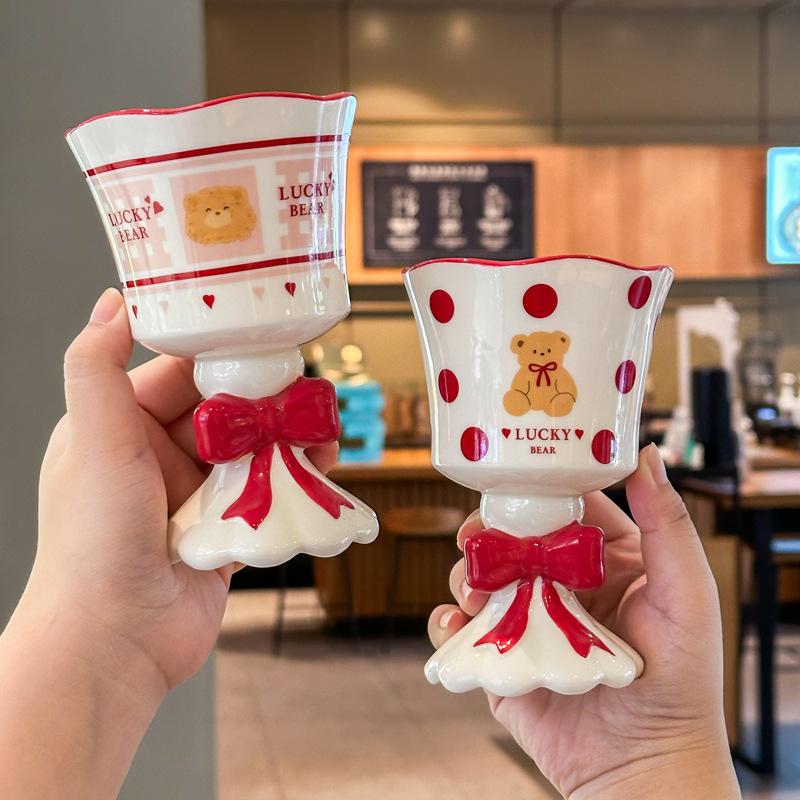 Give Your Best Friend a Birthday Gift, Cute and High-value Bear Cup, Soft and Cute Ceramic Mug, and Female Souvenir Gift Box.